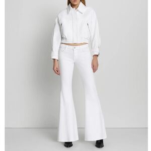 7 For All Mankind Flares Low Rise White Denim Jeans Size 31